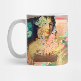 Vintage girl and flowers Mug